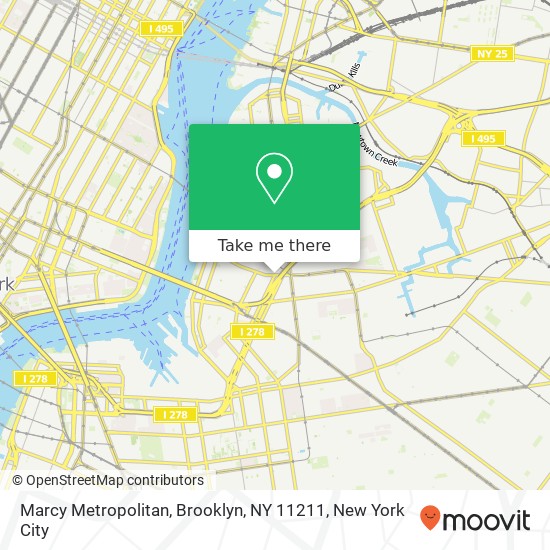 Mapa de Marcy Metropolitan, Brooklyn, NY 11211