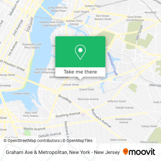 Graham Ave & Metropolitan map
