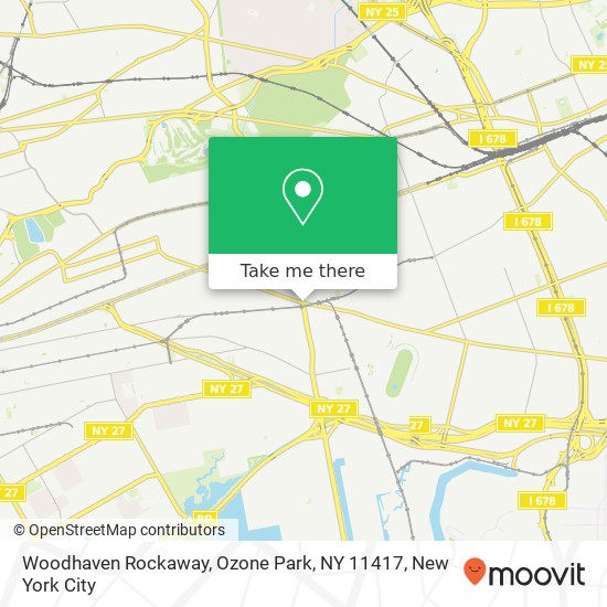 Mapa de Woodhaven Rockaway, Ozone Park, NY 11417
