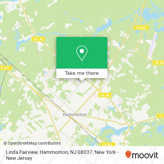 Linda Fairview, Hammonton, NJ 08037 map