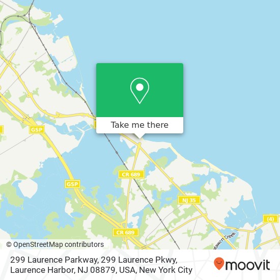 299 Laurence Parkway, 299 Laurence Pkwy, Laurence Harbor, NJ 08879, USA map