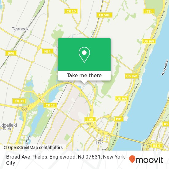 Mapa de Broad Ave Phelps, Englewood, NJ 07631