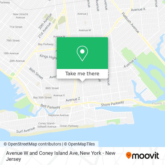 Mapa de Avenue W and Coney Island Ave