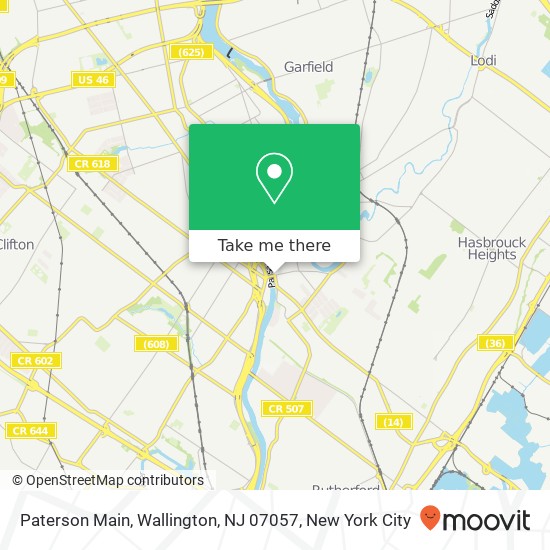 Mapa de Paterson Main, Wallington, NJ 07057