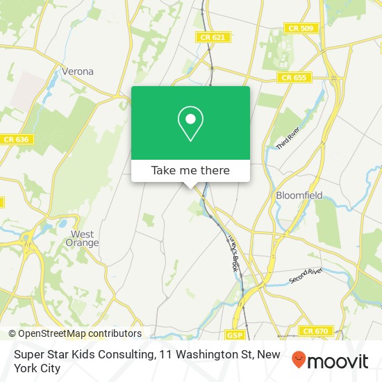 Mapa de Super Star Kids Consulting, 11 Washington St