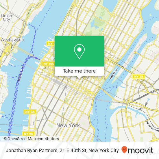 Jonathan Ryan Partners, 21 E 40th St map