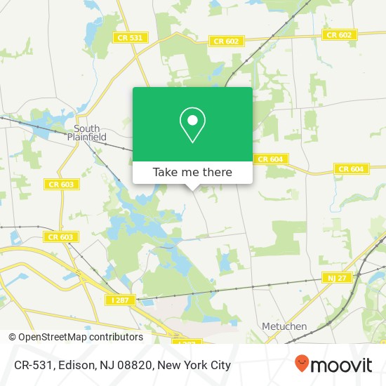 CR-531, Edison, NJ 08820 map