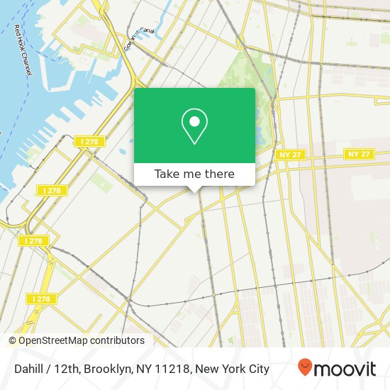 Mapa de Dahill / 12th, Brooklyn, NY 11218