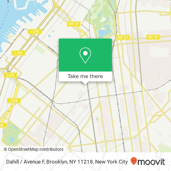 Dahill / Avenue F, Brooklyn, NY 11218 map