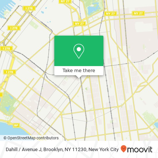 Mapa de Dahill / Avenue J, Brooklyn, NY 11230