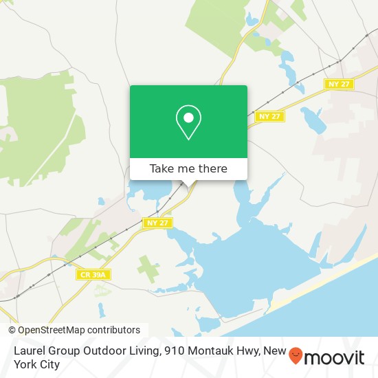 Mapa de Laurel Group Outdoor Living, 910 Montauk Hwy