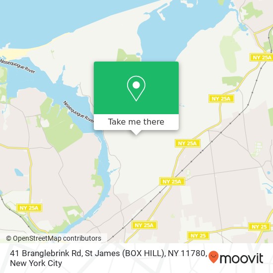 Mapa de 41 Branglebrink Rd, St James (BOX HILL), NY 11780