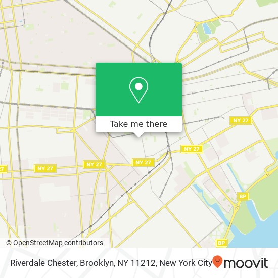 Mapa de Riverdale Chester, Brooklyn, NY 11212