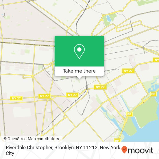 Mapa de Riverdale Christopher, Brooklyn, NY 11212