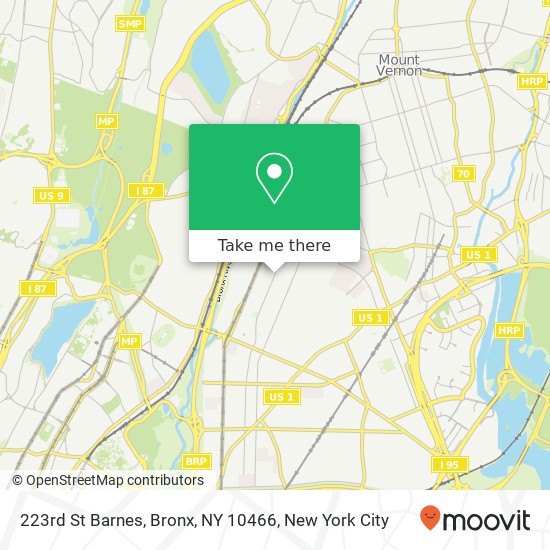 Mapa de 223rd St Barnes, Bronx, NY 10466