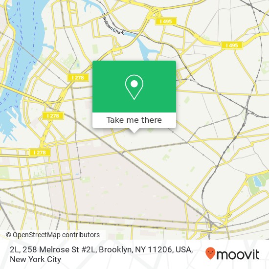 Mapa de 2L, 258 Melrose St #2L, Brooklyn, NY 11206, USA