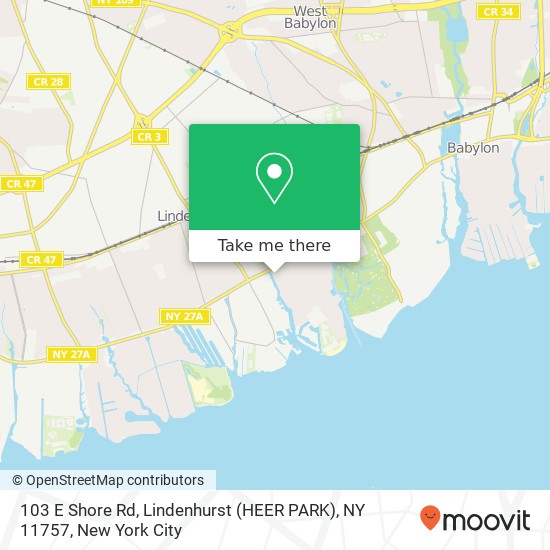 103 E Shore Rd, Lindenhurst (HEER PARK), NY 11757 map