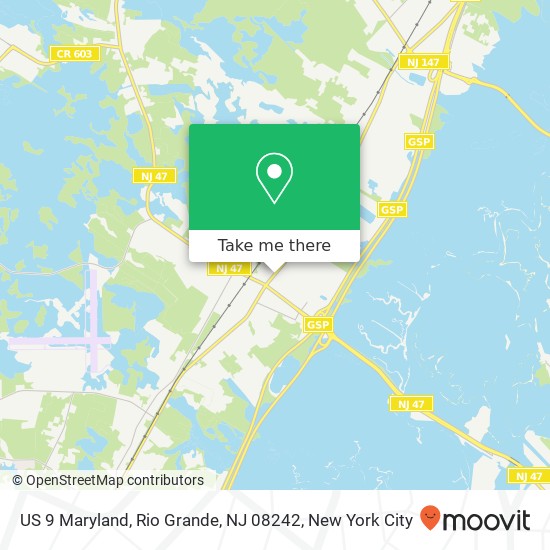 US 9 Maryland, Rio Grande, NJ 08242 map