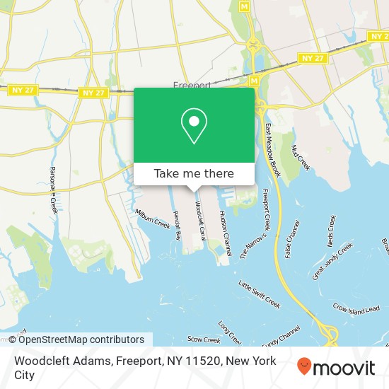 Woodcleft Adams, Freeport, NY 11520 map