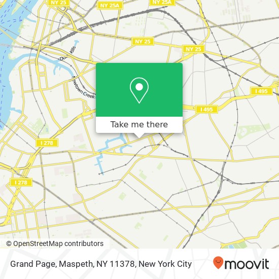 Mapa de Grand Page, Maspeth, NY 11378