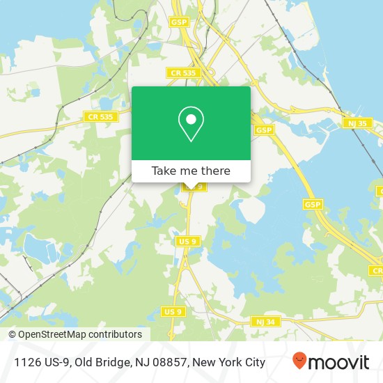 Mapa de 1126 US-9, Old Bridge, NJ 08857