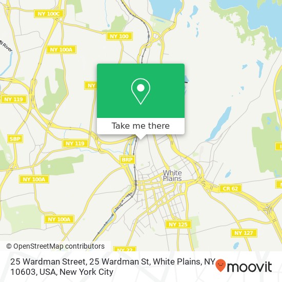 Mapa de 25 Wardman Street, 25 Wardman St, White Plains, NY 10603, USA