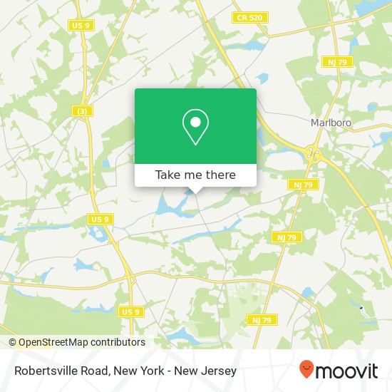 Mapa de Robertsville Road, Robertsville Rd, Marlboro Township, NJ 07746, USA