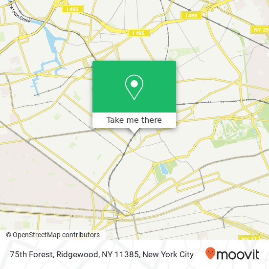 Mapa de 75th Forest, Ridgewood, NY 11385