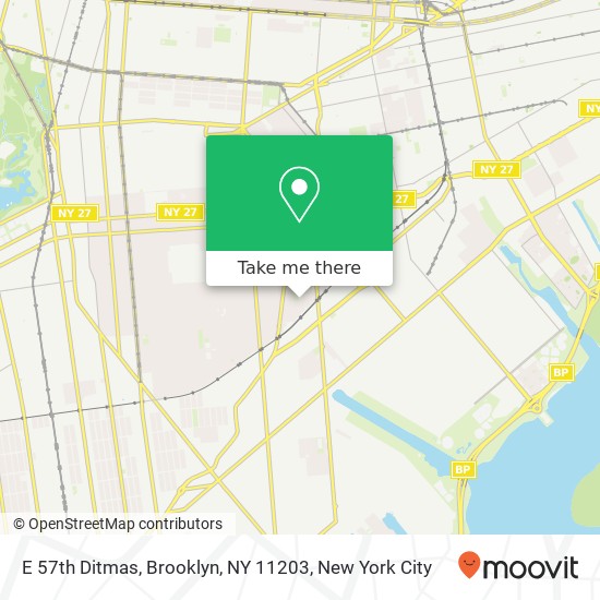 Mapa de E 57th Ditmas, Brooklyn, NY 11203