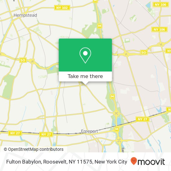 Mapa de Fulton Babylon, Roosevelt, NY 11575