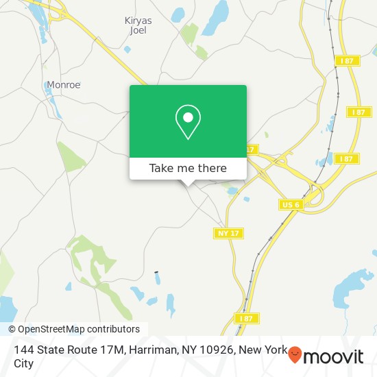 144 State Route 17M, Harriman, NY 10926 map