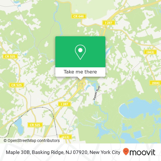 Mapa de Maple 30B, Basking Ridge, NJ 07920