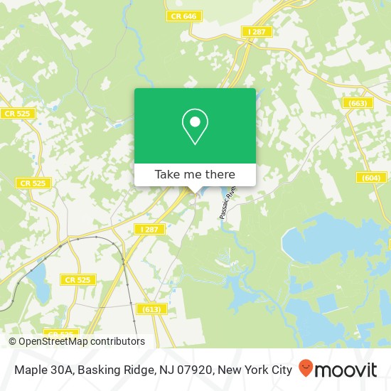 Mapa de Maple 30A, Basking Ridge, NJ 07920