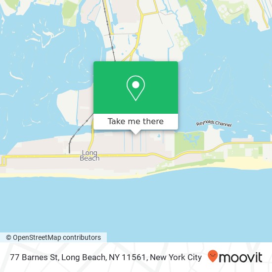 Mapa de 77 Barnes St, Long Beach, NY 11561