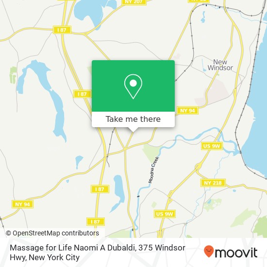 Massage for Life Naomi A Dubaldi, 375 Windsor Hwy map