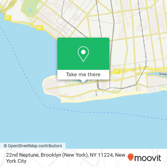 22nd Neptune, Brooklyn (New York), NY 11224 map