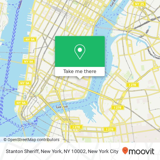 Stanton Sheriff, New York, NY 10002 map