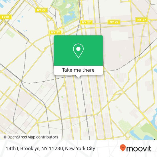 14th I, Brooklyn, NY 11230 map