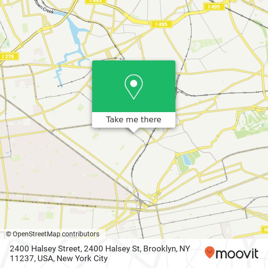 2400 Halsey Street, 2400 Halsey St, Brooklyn, NY 11237, USA map