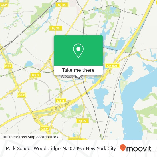 Mapa de Park School, Woodbridge, NJ 07095