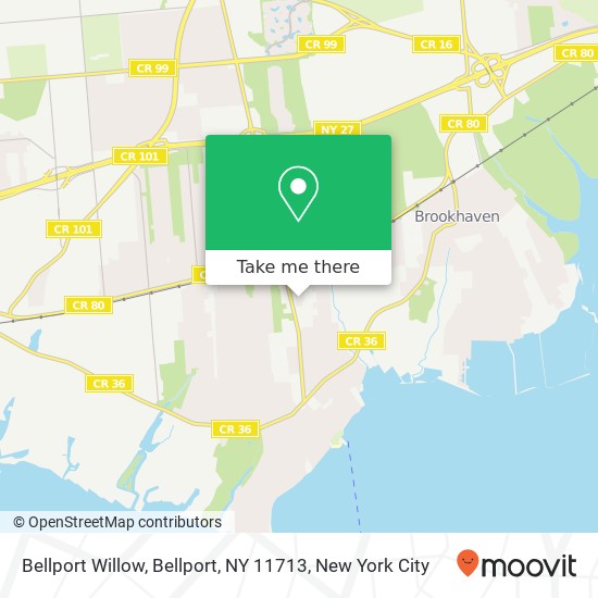 Mapa de Bellport Willow, Bellport, NY 11713