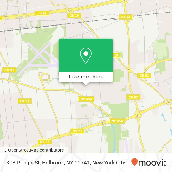 Mapa de 308 Pringle St, Holbrook, NY 11741