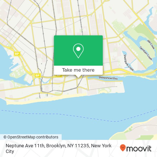 Neptune Ave 11th, Brooklyn, NY 11235 map