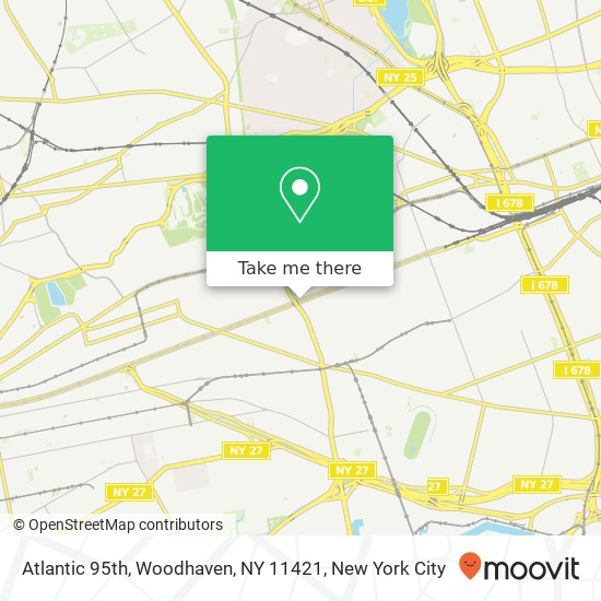 Mapa de Atlantic 95th, Woodhaven, NY 11421