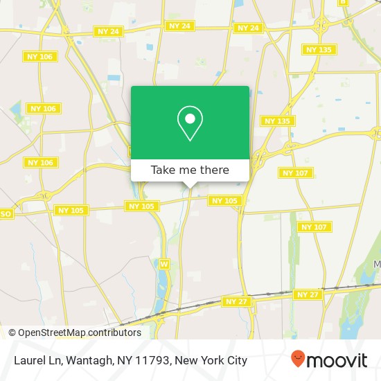 Mapa de Laurel Ln, Wantagh, NY 11793