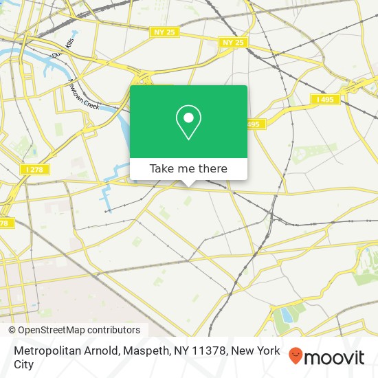 Mapa de Metropolitan Arnold, Maspeth, NY 11378