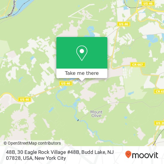 Mapa de 48B, 30 Eagle Rock Village #48B, Budd Lake, NJ 07828, USA