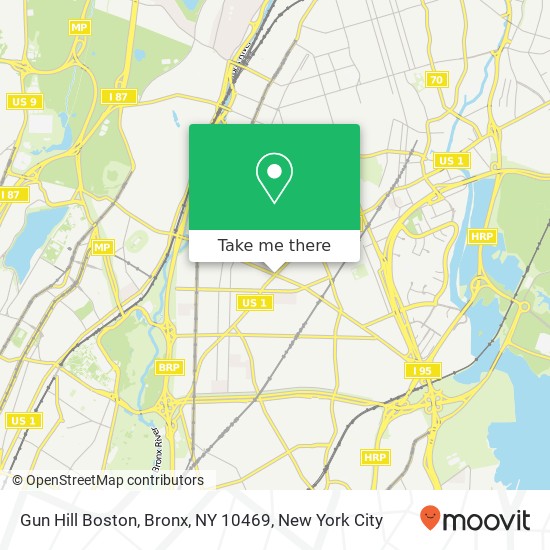 Mapa de Gun Hill Boston, Bronx, NY 10469