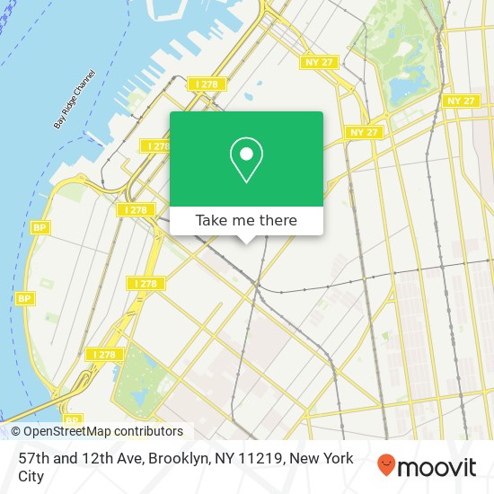 Mapa de 57th and 12th Ave, Brooklyn, NY 11219