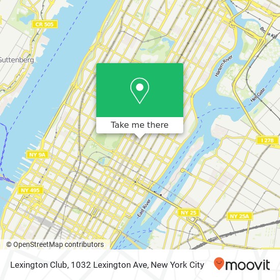 Lexington Club, 1032 Lexington Ave map